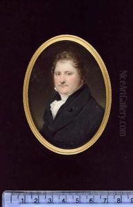 A Gentleman Wearing Black Coat, Matching Waistcoat, Frilled White Chemise And Cravat A Gentleman Wearing Black Coat, Matching Waistcoat, Frilled White Chemise And Cravat