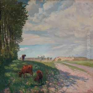 Landscape With Grazing Cows by Gerhard Lichtenberg Blom