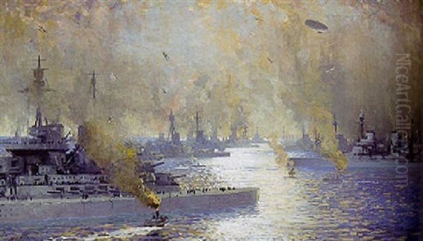 The German Fleet After Surrender - Firth Of Forth 21 November 1918 - view 1