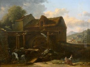 Personnages Pres D'un Moulin A Eau by Alexandre Pau de Saint Martin