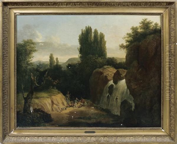 La Halte Des Chasseurs Devant La Cascade - view 1
