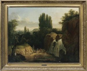 La Halte Des Chasseurs Devant La Cascade