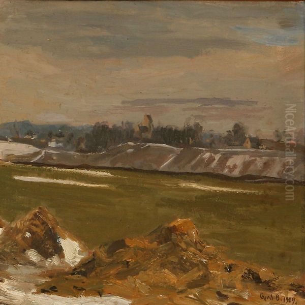 Spring Landskape With Melting Snow - view 1