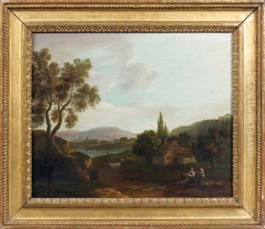 Couple De Patres Dans La Campagne Pres De Leur Maisonnee by Alexandre Pau de Saint Martin