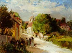 Paysage Avec Village Et Promeneurs Paysage Avec Village Et Promeneurs