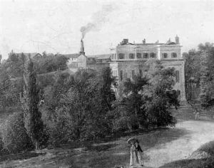 Couple De Promeneurs Dans Le Parc D'une Maison Bourgeoise by Alexandre Pau de Saint Martin