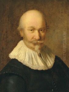 Portrait Of A Gentleman, Bust-length by Christoph Paudiss