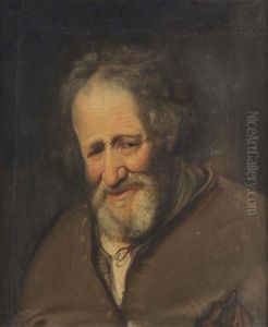A Tronie Of An Old Man Laughing