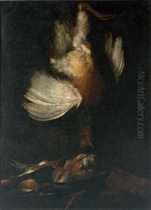 Stilleben Mit Aufgehangtem Hahn Und Wildbret Stilleben Mit Aufgehangtem Hahn Und Wildbret