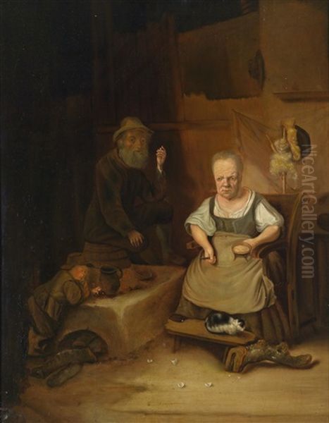 Eine Bauernfamilie In Der Stube - view 1