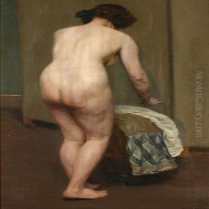 A Nude Female Model Seen From The Back