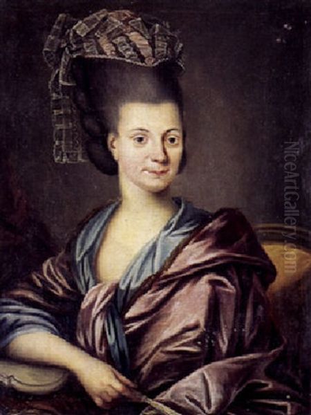 Portraet Af En Dame, Hustru Af Christopher Engelbrecht Holm - view 1