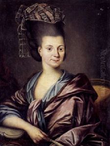 Portraet Af En Dame, Hustru Af Christopher Engelbrecht Holm by Erik Pauelsen