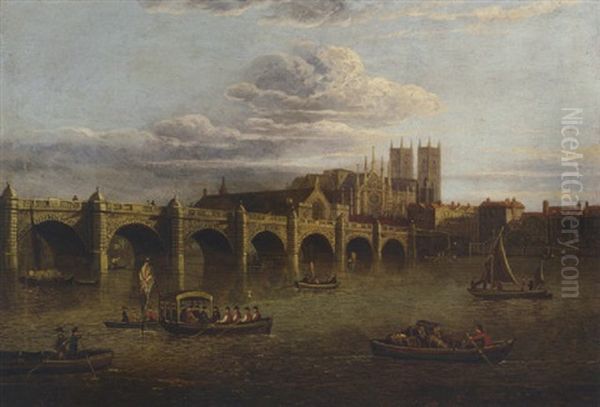 Old Westminster Bridge, With The Abbey Beyond - view 1
