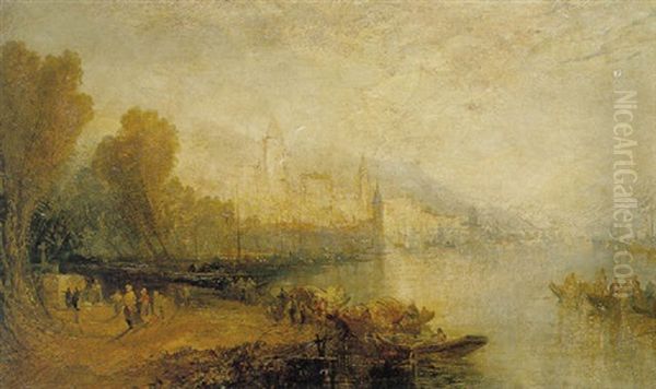 A View Of Town (pallanza, Lake Maggiore ?) - view 1