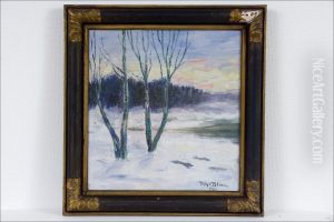 Talviaihe - Vintermotiv. by Pehr Blom