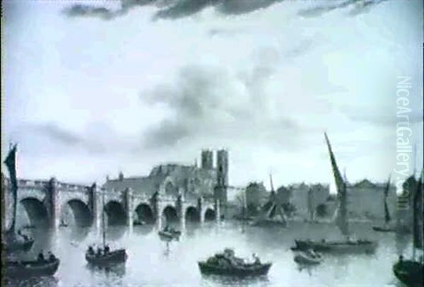 The Thames At Westminster Bridge - view 1