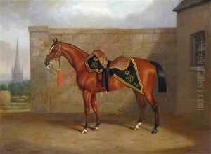 The Racehorse King Victor In The Livery Of The Queens Own 4th Hussars