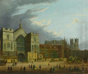 View Of Westminister And Old Northumberland House (pair)