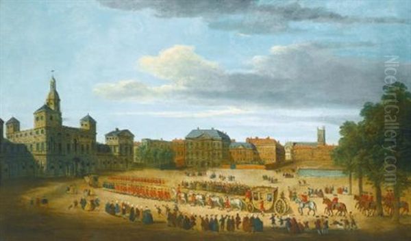 View Of Horse Guards Parade, London, With A Royal Procession - view 1