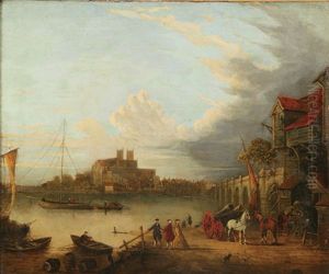 A View Of Westminster Bridge, Abbey And Hall From Stangate Bank, Lambeth