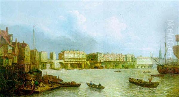 A View Of London Bridge, In 1750 - view 1