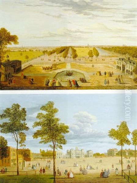 View Of The Horseguards Parade From St. Jame's Park & View Of The Mall From Buckingham House - view 1