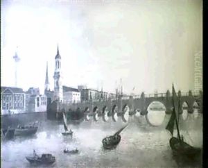 View Of The Thames At London Bridge by John Paul