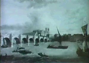 A View Of Westminster From The Thames by John Paul