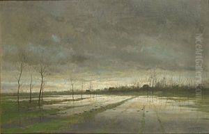 Landschap Bij Valavond by Charles Pauli