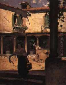 Flickor Vid Gardsbrunn, Venedig Flickor Vid Gardsbrunn, Venedig