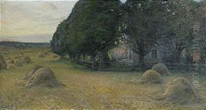 Landskap I Aftonrodnad by Hanna (nee Hirsch) Pauli