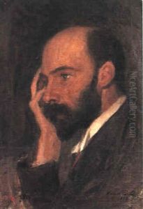 Portratt Av Richard Bergh by Hanna (nee Hirsch) Pauli