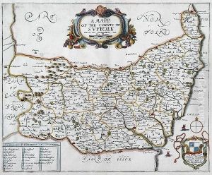 Suffolk C.1673 by Richard Blome