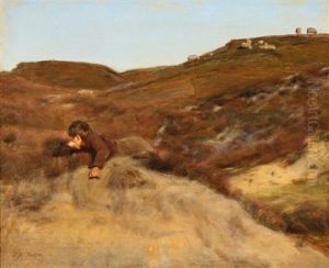 A Shepherd Boy Amongst Heathery Hills