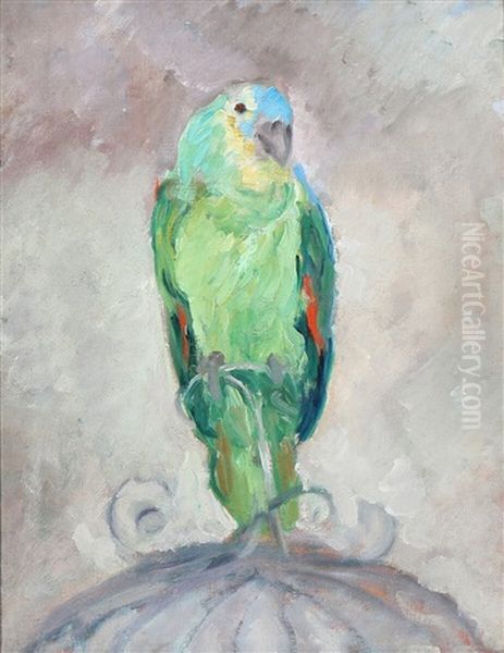 A Parrot Sitting On Top Of Its Cage - view 1