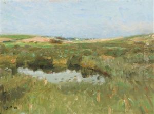 Summer Landscape With A Pond Summer Landscape With A Pond