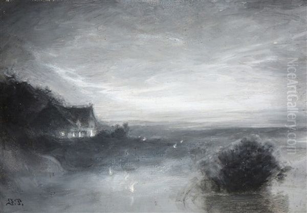 Landscape With A Farm At Dusk - view 1