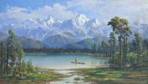 South Island Lake Scene by Charles Blomfield