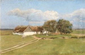 Summer Day In The Country Side by Julius Paulsen