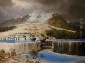 White Terraces, Rotomahana by Charles Blomfield