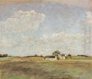 Country Landscape With Cloud Formations by Julius Paulsen