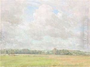Formation Of Clouds Above An Arable Landscape by Julius Paulsen