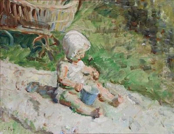 The Artist's Grandson, Hans Julius, Sitting In The Garden - view 1