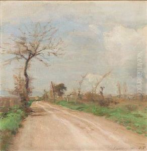Landscape From Terracina In Italy by Julius Paulsen