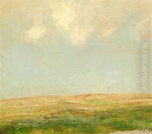 A Field With Clouds Above by Julius Paulsen