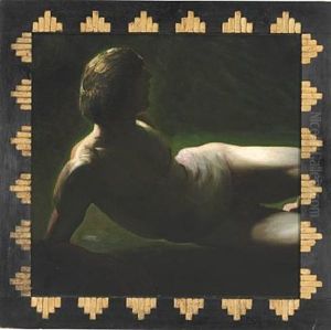 Adam (study For Adam Og Eve) by Julius Paulsen