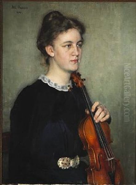 Portraet Af Violinistinden Frk. Karen Bramsen - view 1
