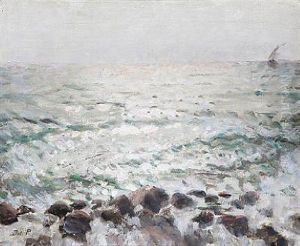 Breakers In Sharp Sunlight by Julius Paulsen