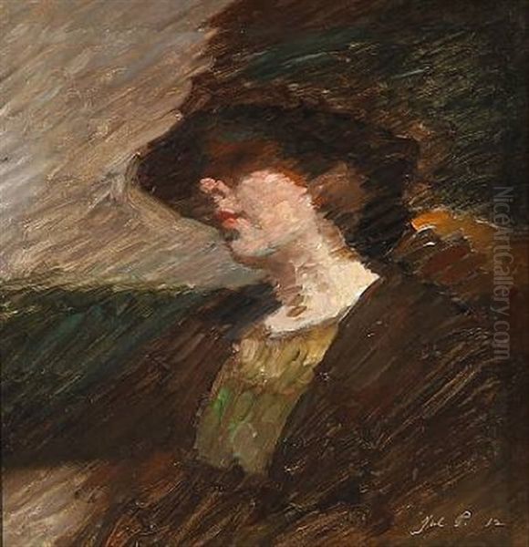 Woman With A Broad-brimmed Hat - view 1